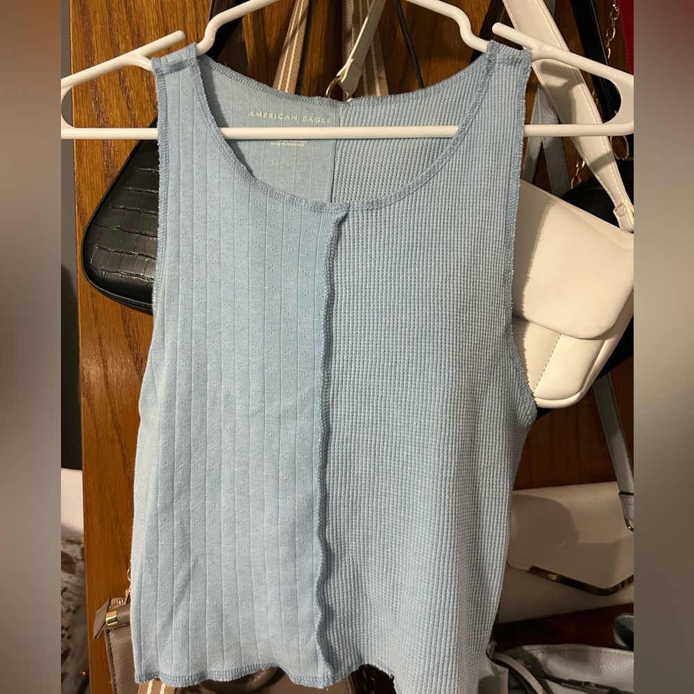 Blue American Eagle Cropped Tank
